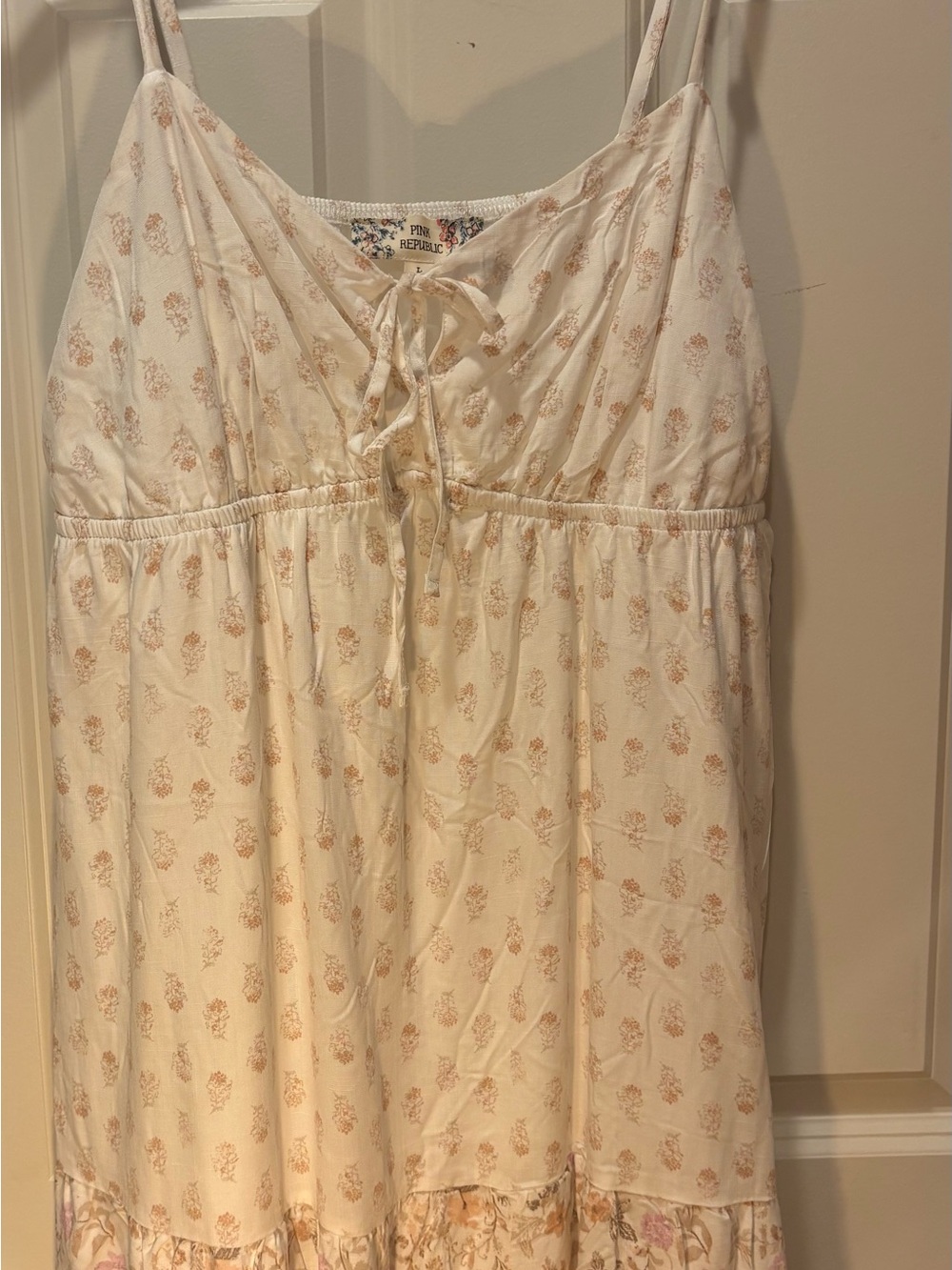 Pink Republic Cream Floral Sundress